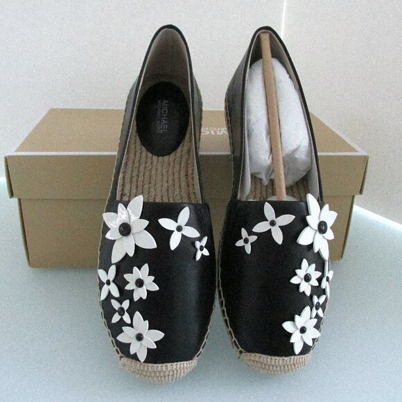 Michael Kors (Lola) New Leather Espadrilles Size 7.5 - Picture 1 of 7